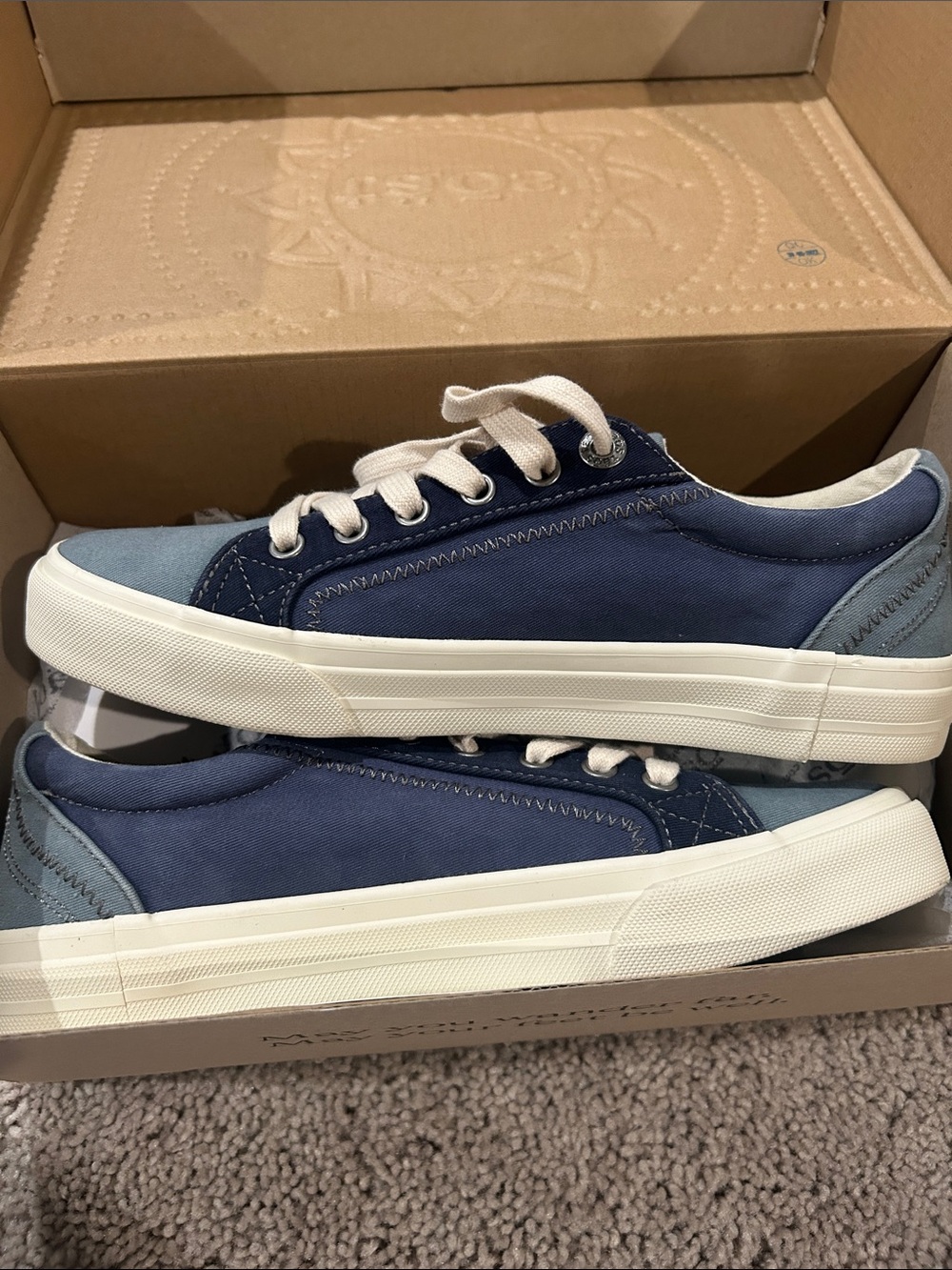 Taos Footwear navy blue, denim, and light gray sneakers - Picture 7 of 7